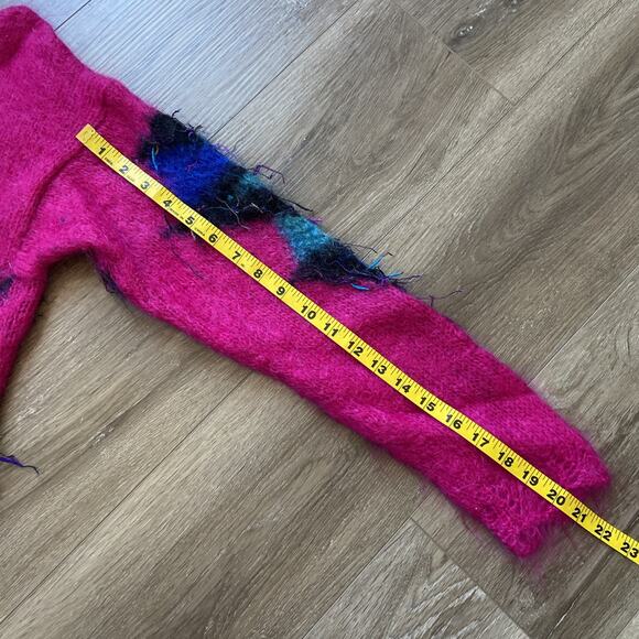 Icelandic Designs Mohair Sweater Women Sz S/M Pink Art Wear - Picture 9 of 12